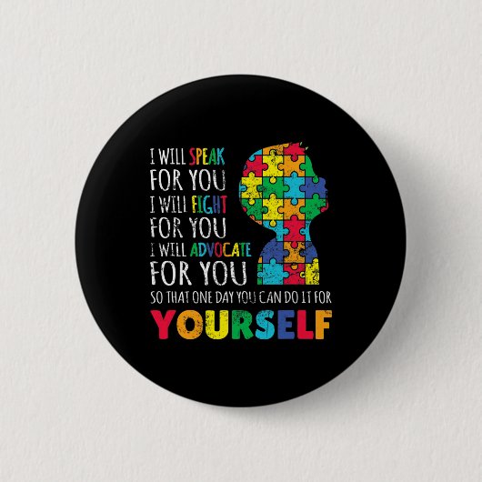 Mam steunt Autisme Awareness Autistic Boy Son Puzz Ronde Button 5,7 Cm (Voorkant)