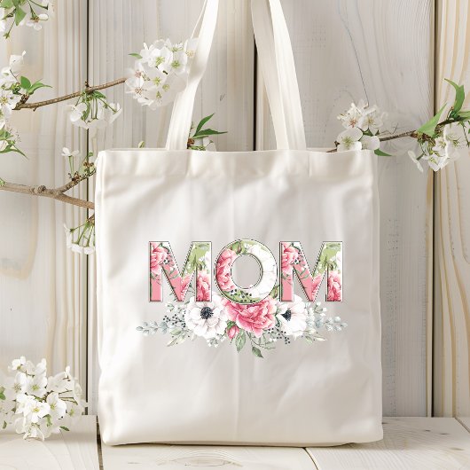 Mam Stylish Modern Floral Botanical Flowers Tote Bag