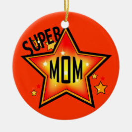 Mam Super Star-kerstversiering Keramisch Ornament