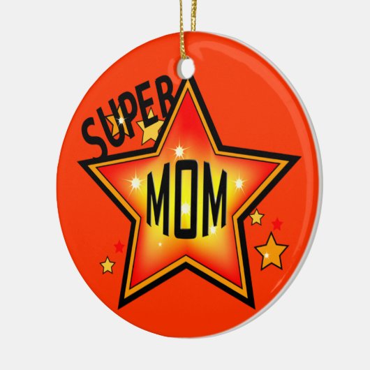 Mam Super Star-kerstversiering Keramisch Ornament (Links)