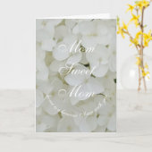 Mam Sweet Mam of Jouw tekst Elegant White Flowers Kaart (Gele Bloem)