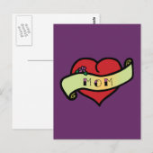 Mam Tattoo Heart Briefkaart (Voorkant / Achterkant)