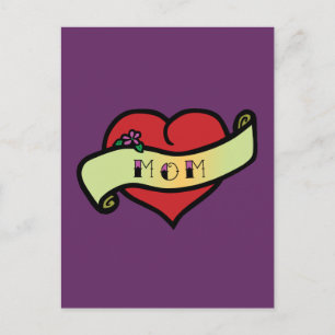 Mam Tattoo Heart Briefkaart