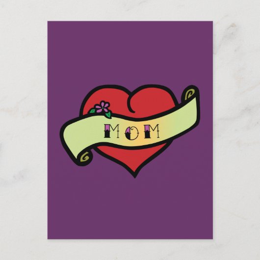 Mam Tattoo Heart Briefkaart (Voorkant)