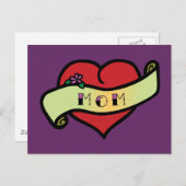 Mam Tattoo Heart Briefkaart (Voorkant / Achterkant)