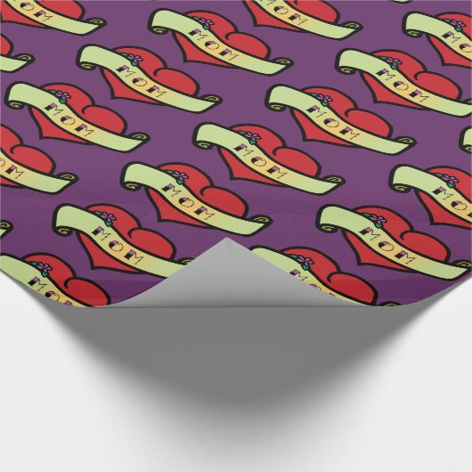 Mam Tattoo Heart Cadeaupapier (Hoek)