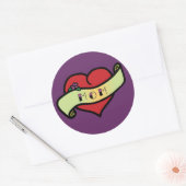 Mam Tattoo Heart Ronde Sticker (Envelop)