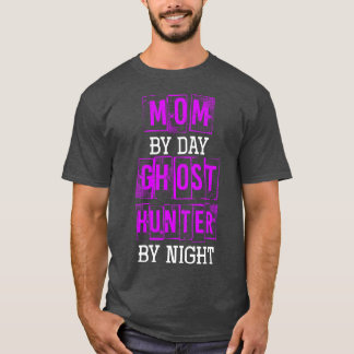 Mam tegen dag Ghost Hunter tegen nacht Halloween T-shirt