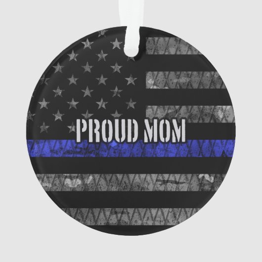 Mam Thin Blue Line Disted Flag Ornament (achterkant)