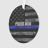 Mam Thin Blue Line Disted Flag Ornament (voorkant)