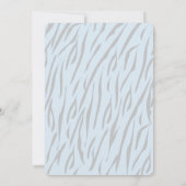 mam Tiger Carry Cub Blue Baby shower Invitation Kaart (Achterkant)