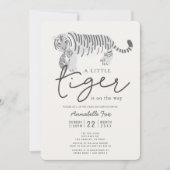 Mam Tiger & Cub Cream Gender Neutral Baby shower Kaart (Voorkant)