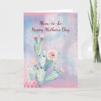 Mam-to-be Moederdag Cactus Card Kaart