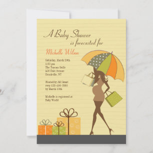 Mam-to-be Shower Invitation (Ebony) Kaart
