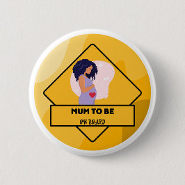 Mam-to-be teken bump aan boord teken zwangere dame ronde button 5,7 cm