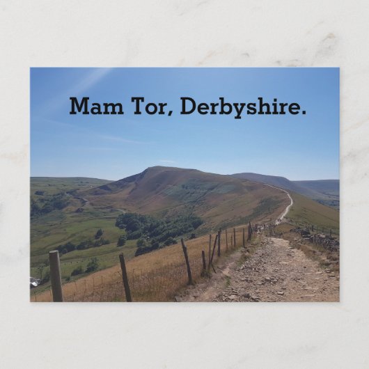 Mam Tor, Derbyshire. Feestdagenkaart (Voorkant)