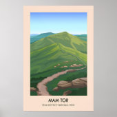 Mam Tor Peak District Reisposter Poster (Voorkant)