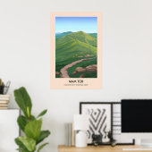 Mam Tor Peak District Reisposter Poster (Thuiskantoor)