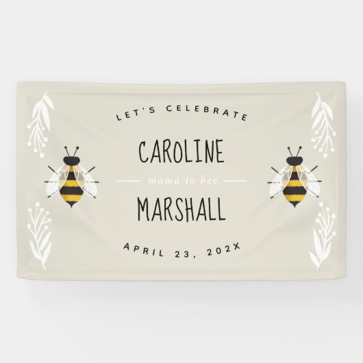 Mam-tot-bietenbord voor Neutrale Baby showers Spandoek (Horizontaal)