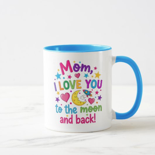Mam, tot de maan koffiemok (330 ml) mok (Rechts)