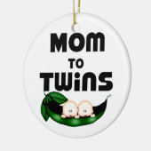 Mam tot tweeling (Peapod) Keramisch Ornament (Links)
