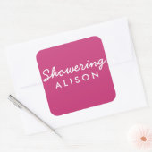 Mam-tot-zijn Baby shower Mason Jar Sticker (Envelop)