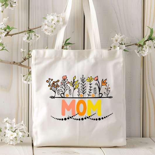 Mam Trendy Modern Floral Botanical Flowers Tote Bag