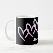 Mam Triple Black Heart Coffee Mok (Links)