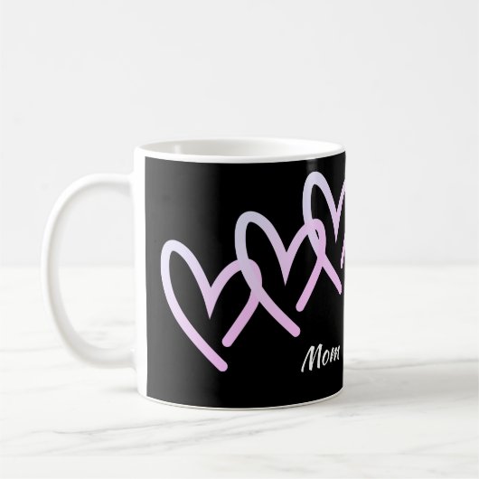 Mam Triple Black Heart Coffee Mok (Links)