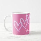 Mam Triple Pink Heart Koffiemok (Links)