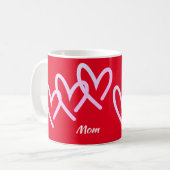 Mam Triple Red Heart Koffiemok (Voorkant links)