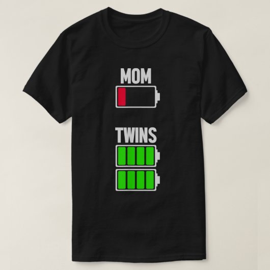 Mam tweet grappige Moederdag uit de batterij T-shirt (Design voorkant)