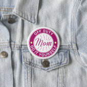 Mam uit dienst ronde button 7,6 cm (In situ)