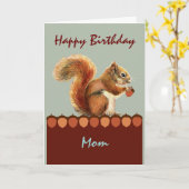 Mam uit ons NUTS-Humor Squirrel Art Kaart (Gele Bloem)