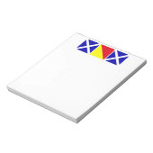 Mam uitgesponnen in Nautical Flags Notitieblok (Linkerzijde)