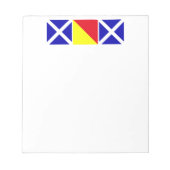 Mam uitgesponnen in Nautical Flags Notitieblok (Voorkant)