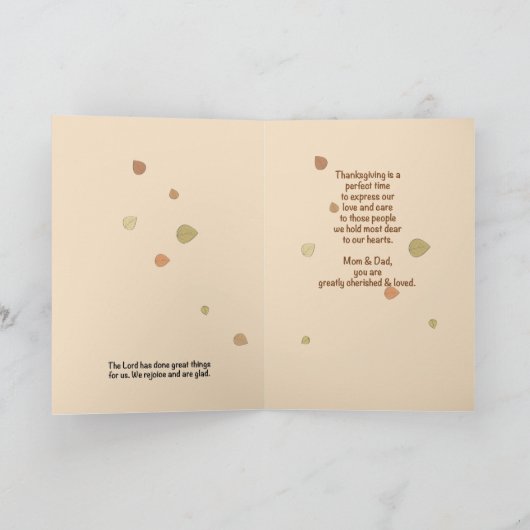 MAM & VADER, Thanksgiving zegeningen, polka stippe Feestdagen Kaart (Binnen)