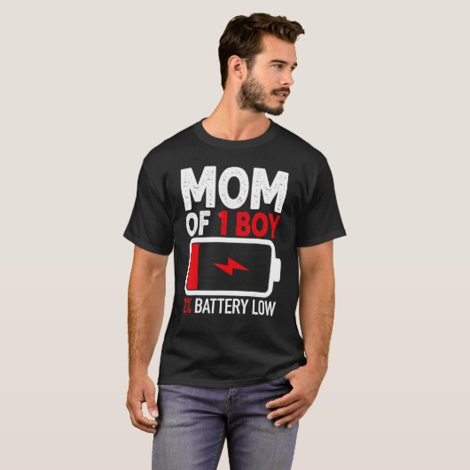 Mam van 1 Boy Low Battery van Son Moederdag Wome T-shirt (Voorkant volledig)