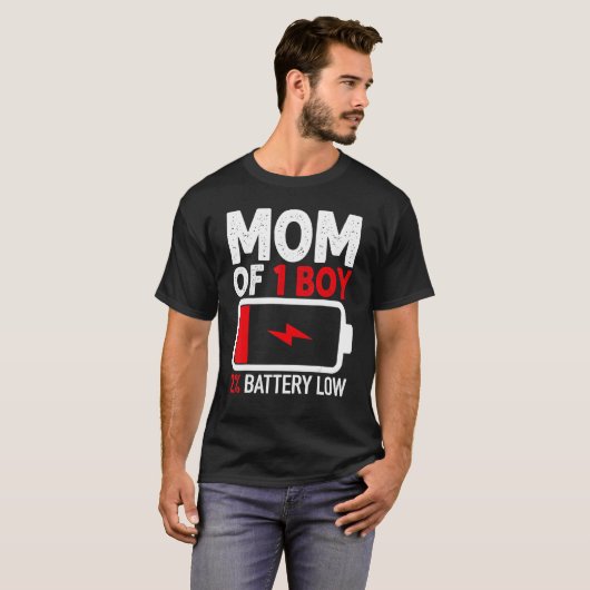 Mam van 1 Boy Low Battery van Son Moederdag Wome T-shirt (Voorkant volledig)