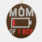 Mam van 1 jongens met lage batterijduur Moeder met Keramisch Ornament (Links)