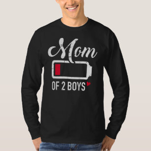 Mam van 2-boys batterij met lage batterijduur t-shirt
