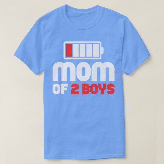 Mam van 2 jongens Funny Moederdag T-shirt (Design voorkant)