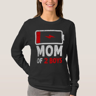 Mam van 2 jongens Jongen Mam Moederdag Vrouwen T-shirt