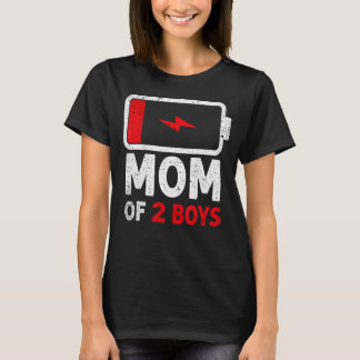 Mam van 2 jongens Jongen Mam Moederdag Vrouwen T-shirt