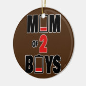 Mam van 2 jongens Moederdag Moms Mama Twins Mommas Keramisch Ornament (Links)