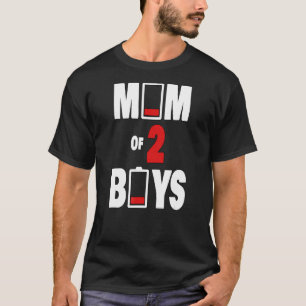 Mam van 2 jongens Moederdag Moms Mama Twins Mommas T-shirt