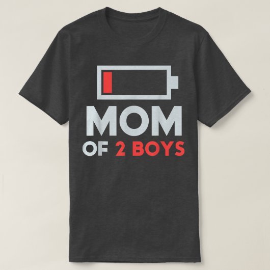 Mam van 2 jongens Shirt Gift van Moederdag jongen (Design voorkant)
