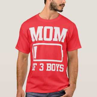 Mam van 3 jongens Funny Moederdag T-shirt