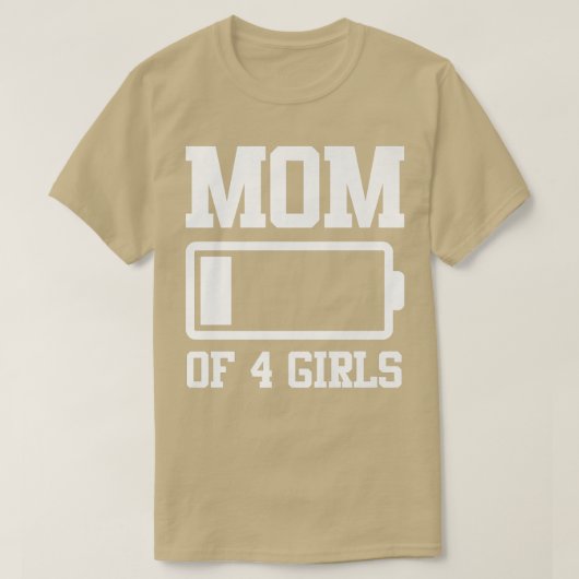 Mam van 4 meisjes Funny Moederdag Premium T-Shirt (Design voorkant)