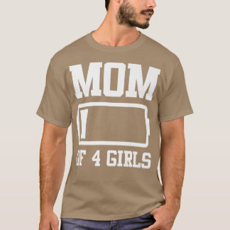 Mam van 4 meisjes Funny Moederdag Premium T-Shirt